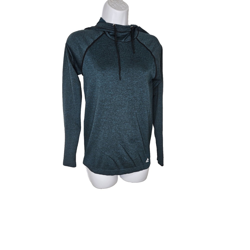 RBX Women's Seamless Hoodie Teal Long Sleeve‎ Activewear Top M